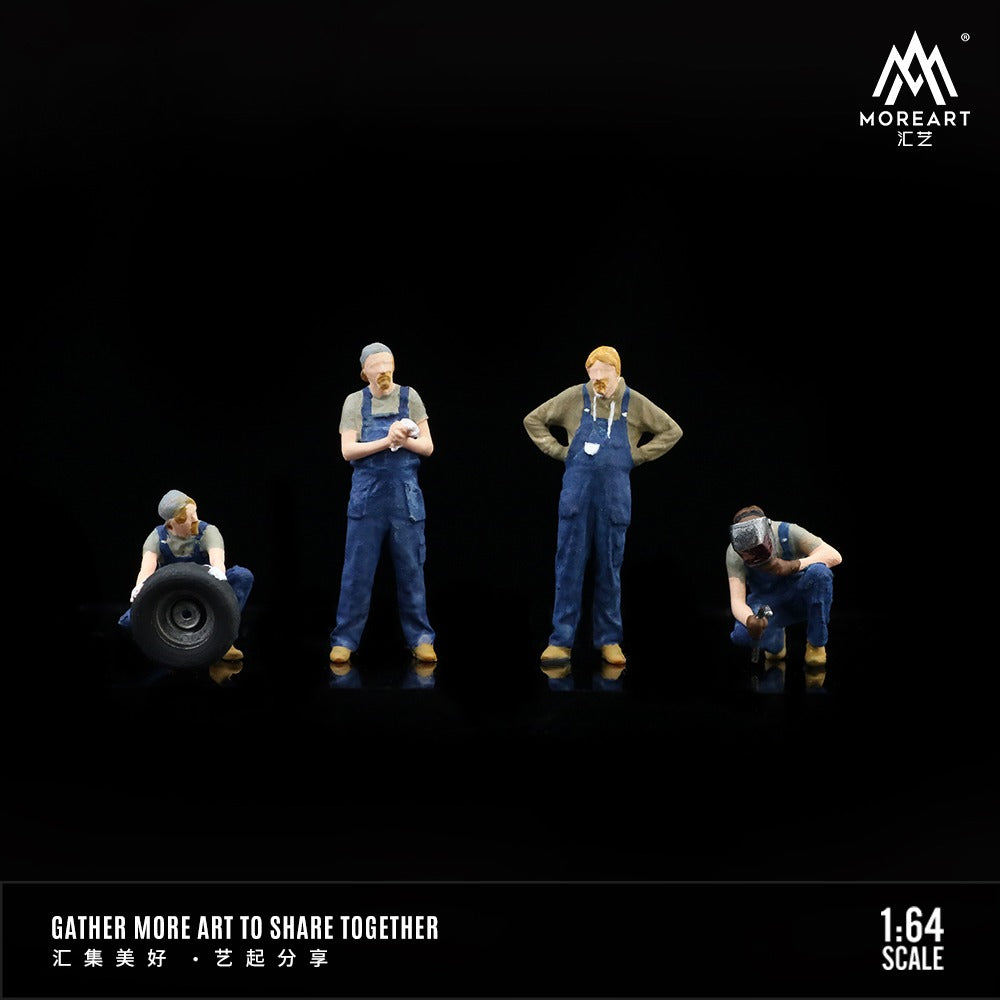 MoreArt - Pre-Order - Auto Repair Uncle Four Figure Set - Resin - MO222016