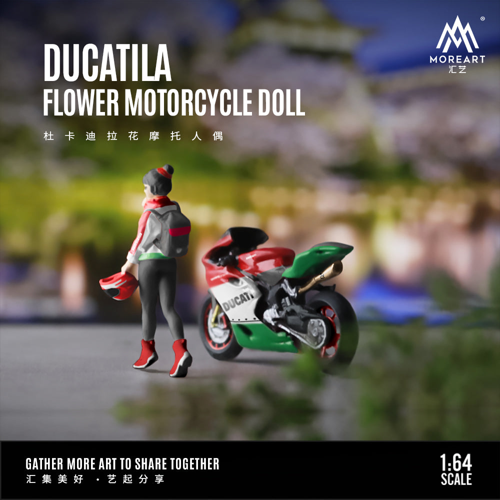 MoreArt - Pre-Order - Ducati Flower Motorcycle Doll Figure Set - Resin - MO222029
