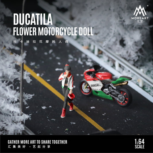 MoreArt - Pre-Order - Ducati Flower Motorcycle Doll Figure Set - Resin - MO222029