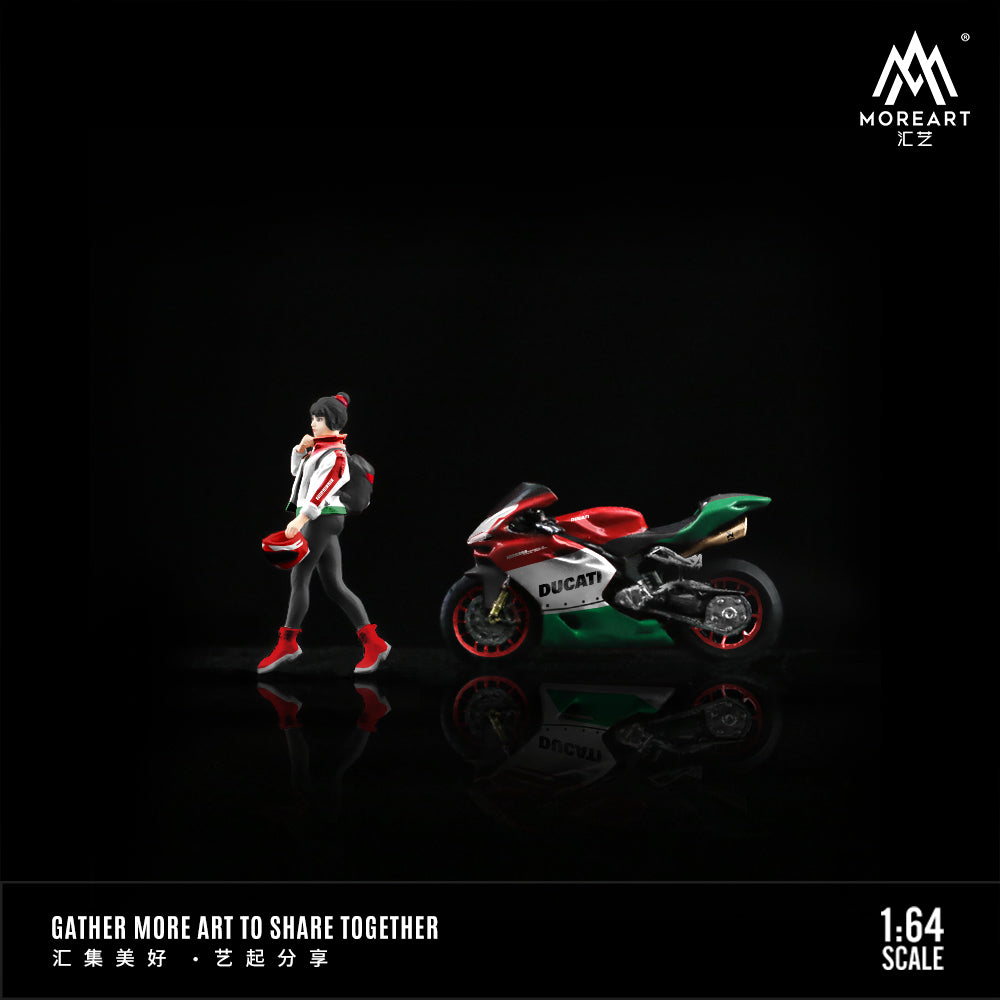 MoreArt - Pre-Order - Ducati Flower Motorcycle Doll Figure Set - Resin - MO222029