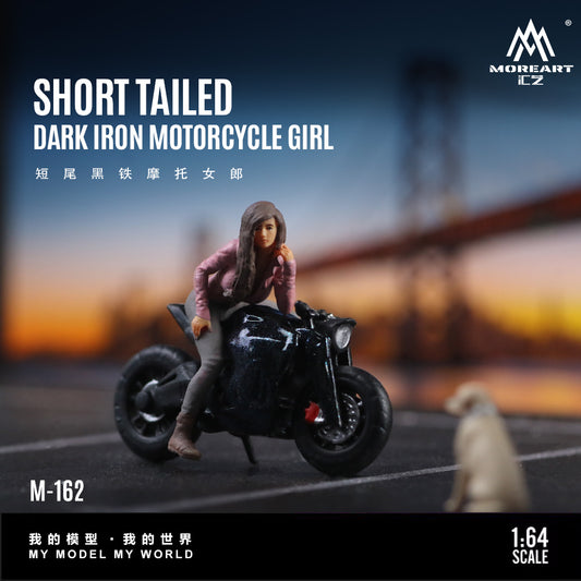 MoreArt - Pre-Order - Short Tailed Dark Iron Motorcycle Girl Set - Resin - MO222162