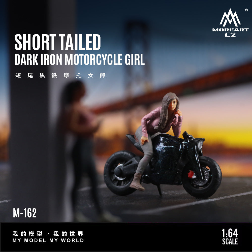 MoreArt - Pre-Order - Short Tailed Dark Iron Motorcycle Girl Set - Resin - MO222162