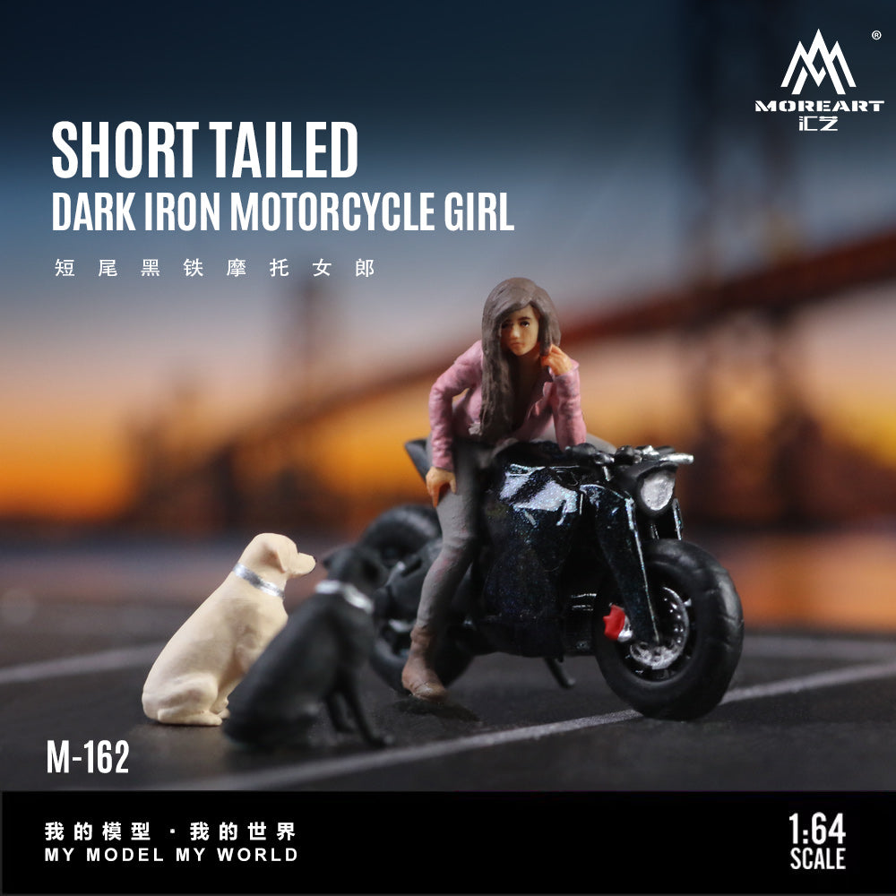 MoreArt - Pre-Order - Short Tailed Dark Iron Motorcycle Girl Set - Resin - MO222162