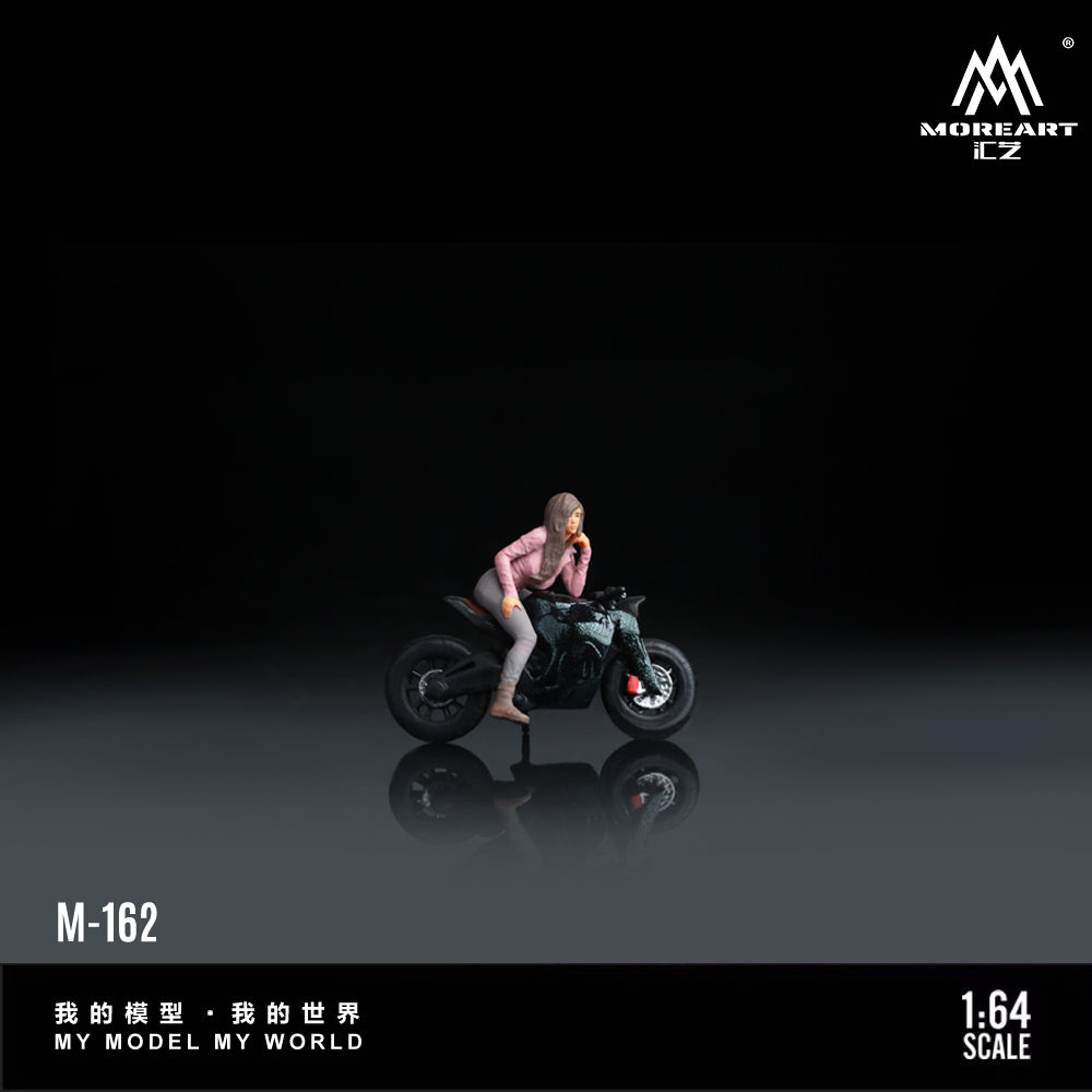 MoreArt - Pre-Order - Short Tailed Dark Iron Motorcycle Girl Set - Resin - MO222162
