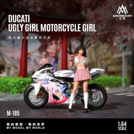 Pre-Order bis 26.08.2025 - MoreArt - Ducati with Motorcycle Girl, Resin - MO222185