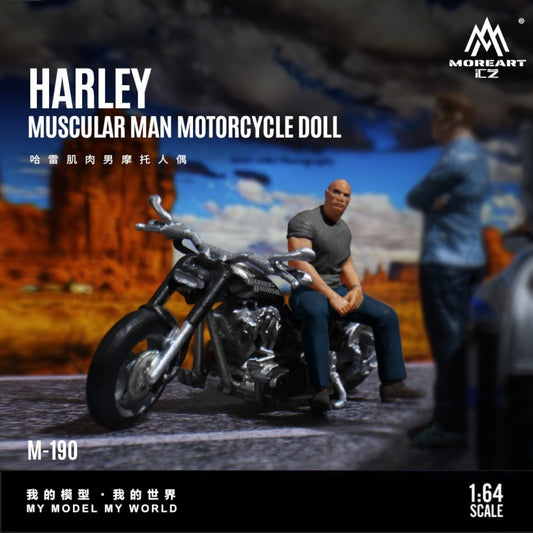 Pre-Order bis 13.09.2025 - MoreArt - Harley Muscle Man Motorcycle Figure - MO222190