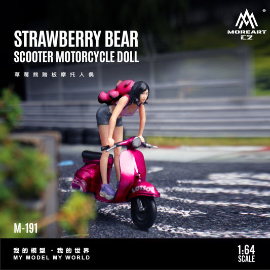 Pre-Order bis 16.09.2025 - Strawberry Bear Pedal Motorcycle Figure - Resin - MO222191