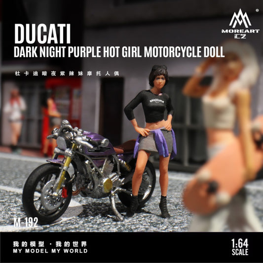 Pre-Order bis 20.09.2025 - Ducati Midnight Purple Hot Girl Motorcycle Figure - Resin - MO222192