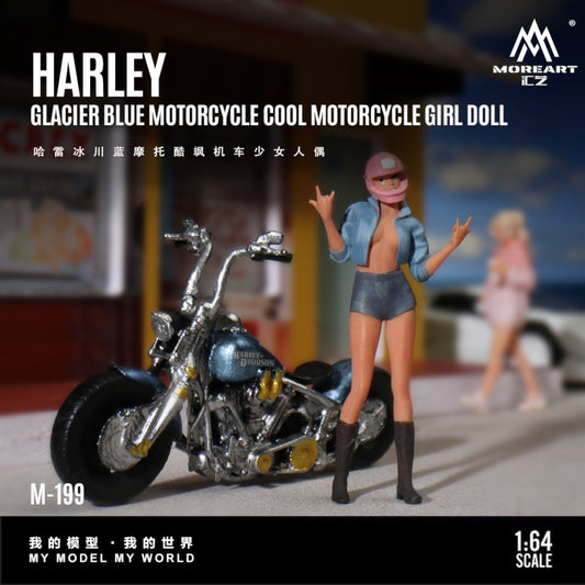 MoreArt - Pre-Order - Harley Motorcycle with Cool Girl Doll - Resin - MO222199