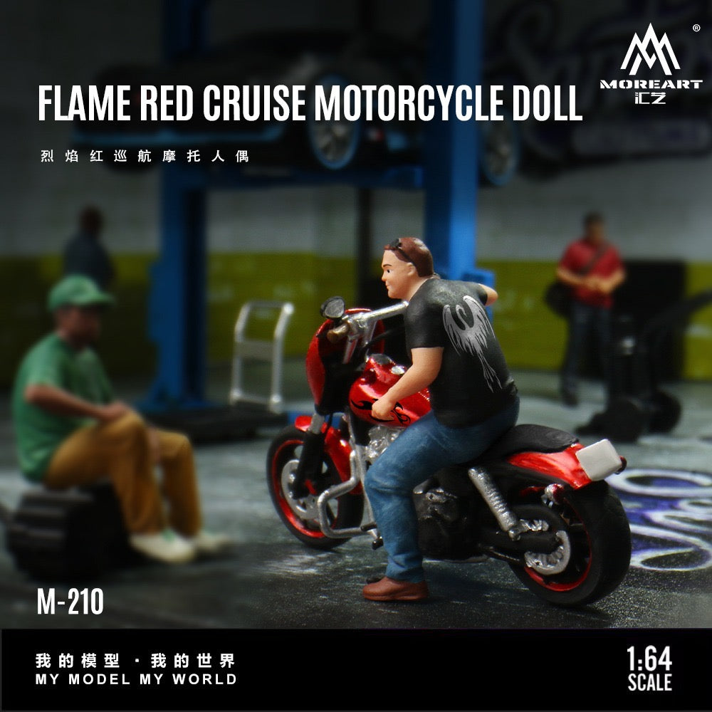 Pre-Order bis 06.12.2025 - MoreArt - Flame Red Cruise Motorcycle Figure - Resin - MO222210