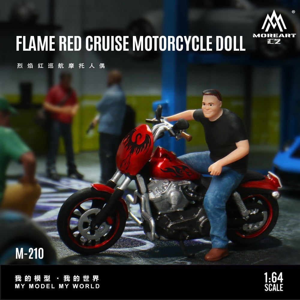 Pre-Order bis 06.12.2025 - MoreArt - Flame Red Cruise Motorcycle Figure - Resin - MO222210