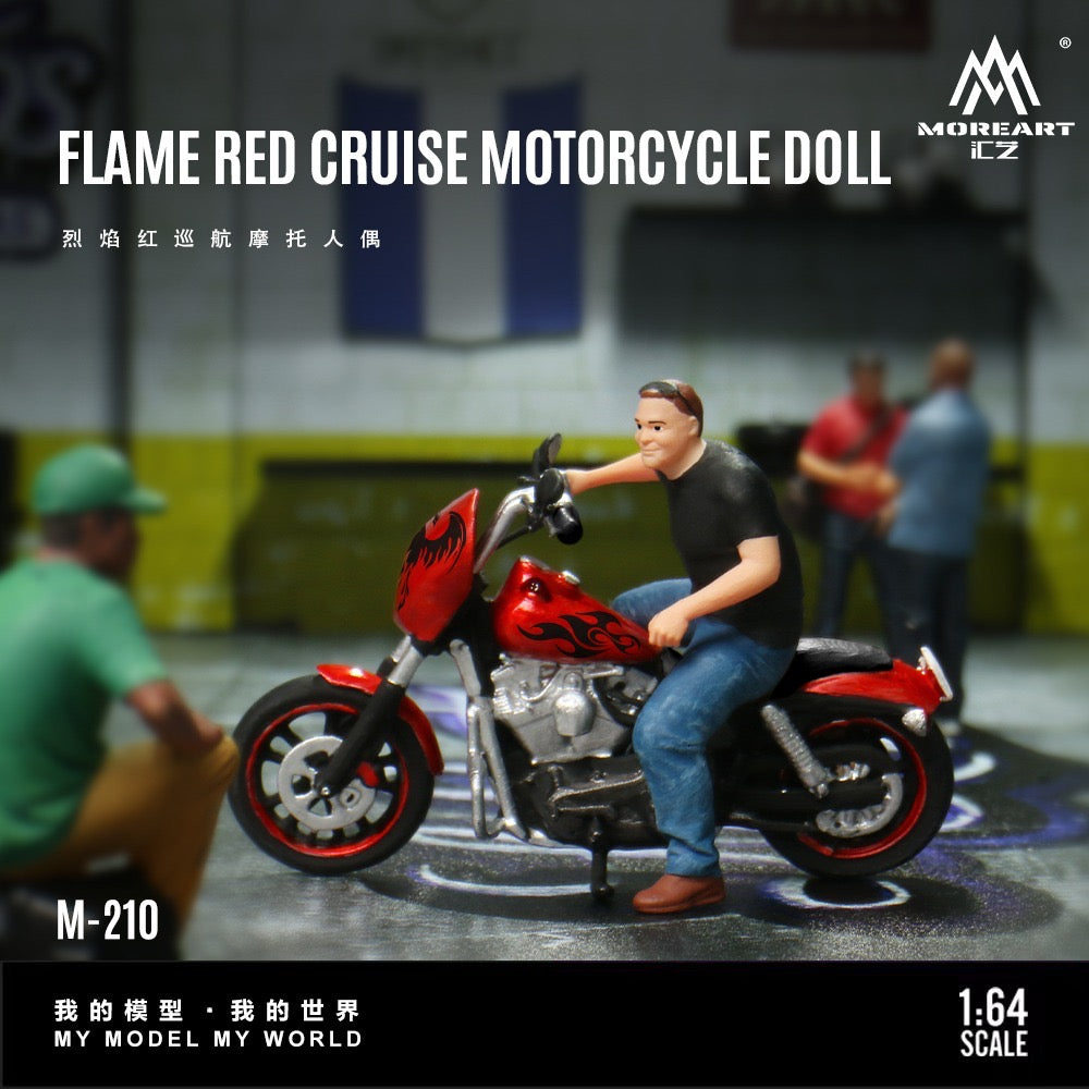 Pre-Order bis 06.12.2025 - MoreArt - Flame Red Cruise Motorcycle Figure - Resin - MO222210