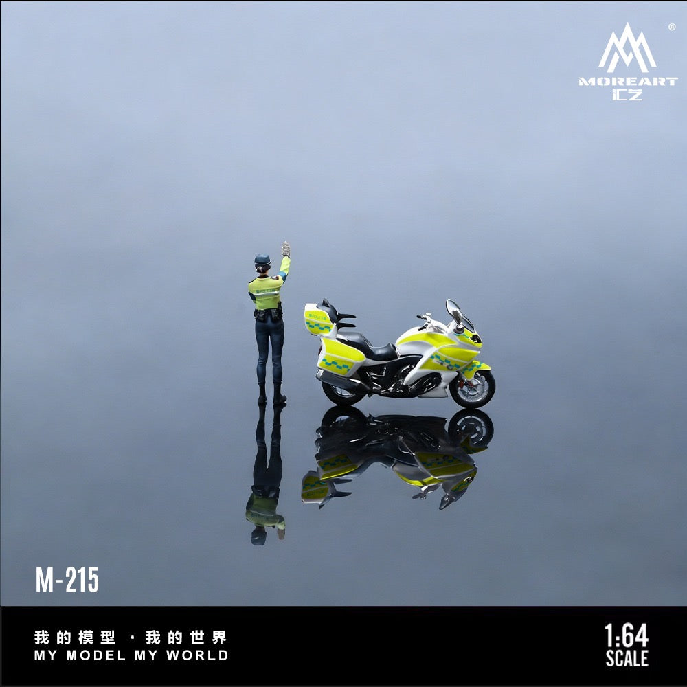 MoreArt - Pre-Order - BMW Police Motorcycle Female Police Officer Figure Set - Resin - MO222215