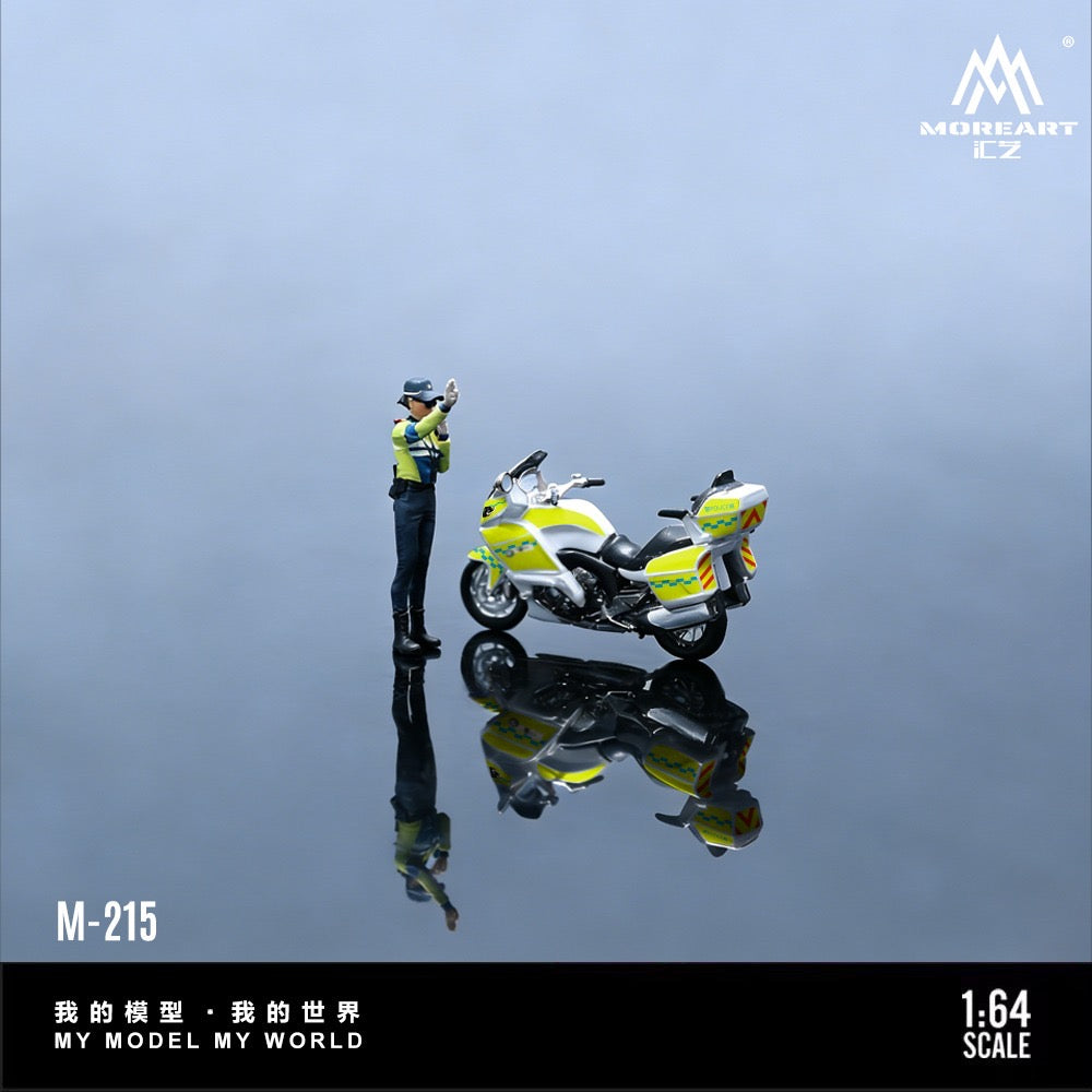 MoreArt - Pre-Order - BMW Police Motorcycle Female Police Officer Figure Set - Resin - MO222215