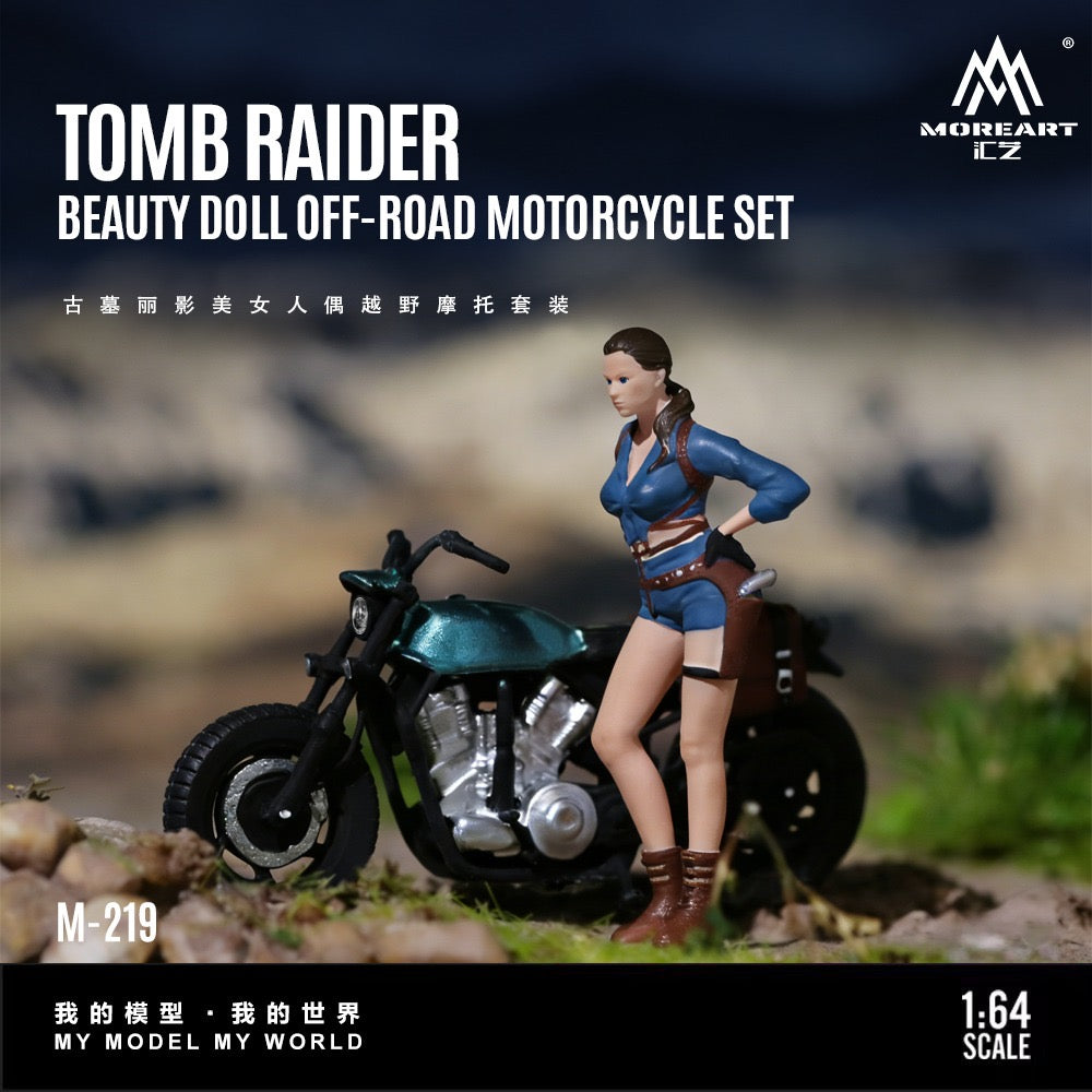 MoreArt - Pre-Order - Tomb Raider Female Figure Off-road Motorcycle - Resin - MO222219