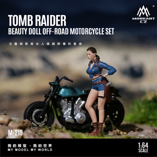 MoreArt - Pre-Order - Tomb Raider Female Figure Off-road Motorcycle - Resin - MO222219