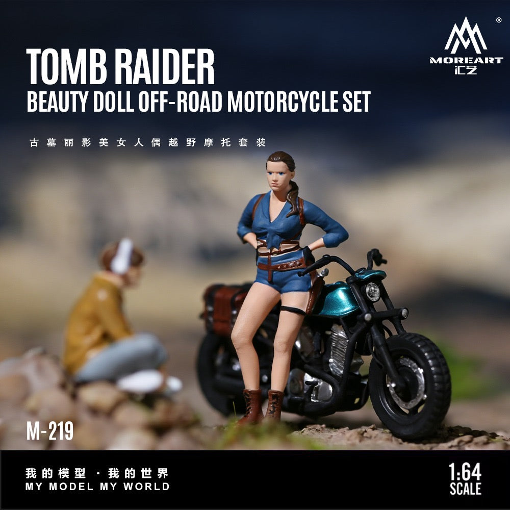MoreArt - Pre-Order - Tomb Raider Female Figure Off-road Motorcycle - Resin - MO222219