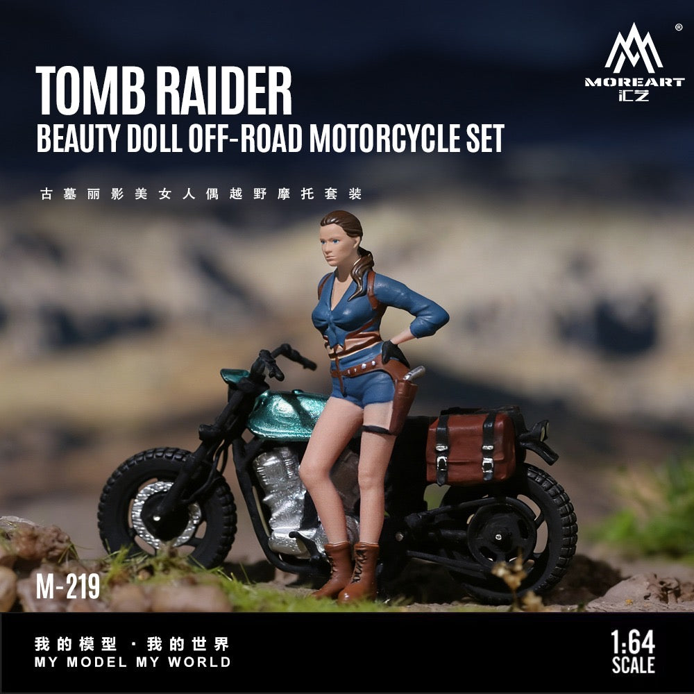 MoreArt - Pre-Order - Tomb Raider Female Figure Off-road Motorcycle - Resin - MO222219