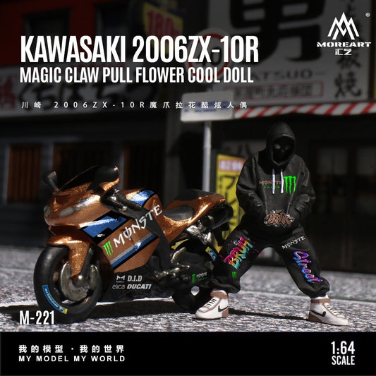 Pre-Order bis 22.01.2026 - MoreArt - Kawasaki 2006 ZX-10R with Claw Art Cool Figure - Resin - MO222221