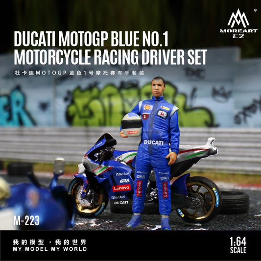 MoreArt - Pre-Order - Ducati MOTOGP Blue #1 Motorcycle Racer Set - MO222223