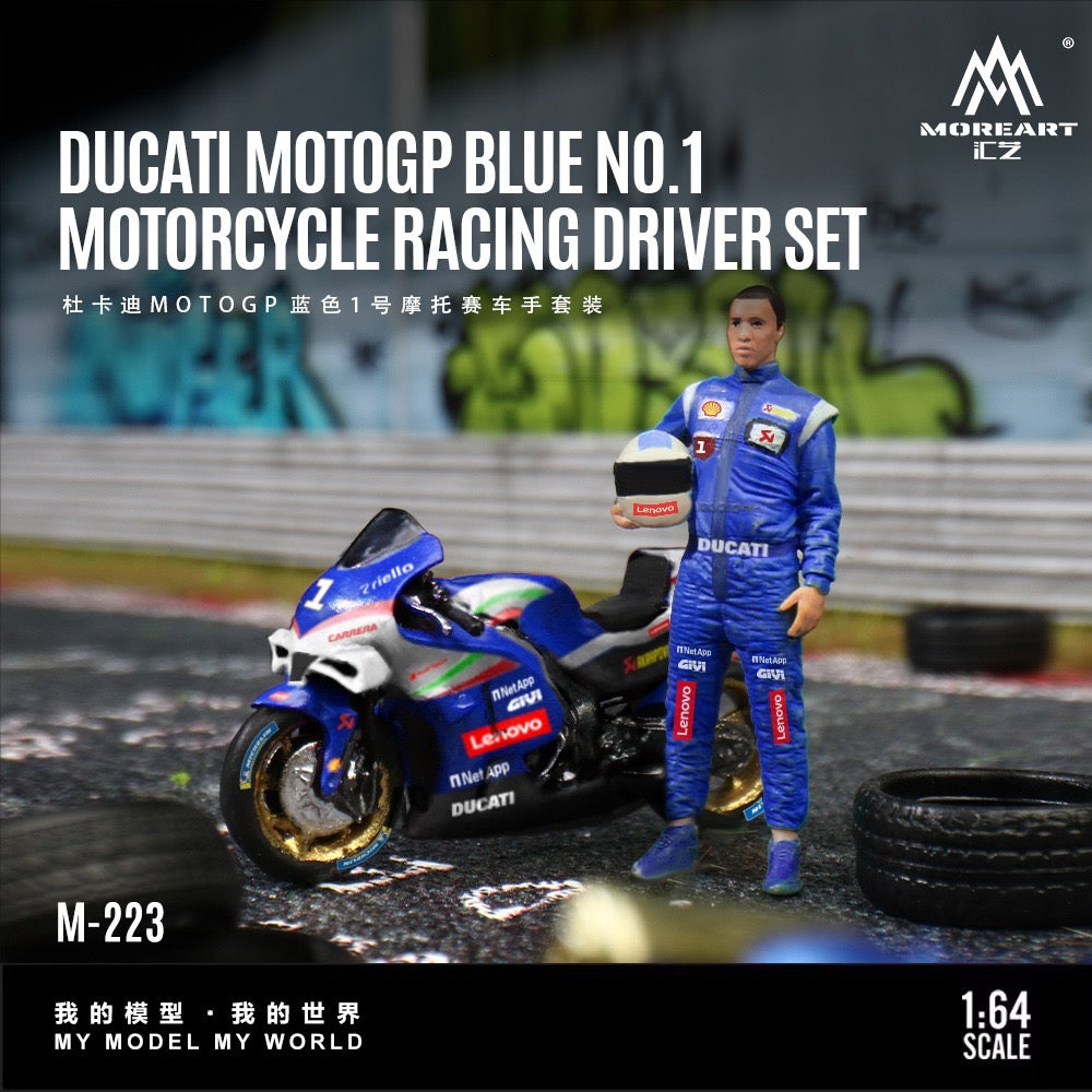 MoreArt - Pre-Order - Ducati MOTOGP Blue #1 Motorcycle Racer Set - MO222223