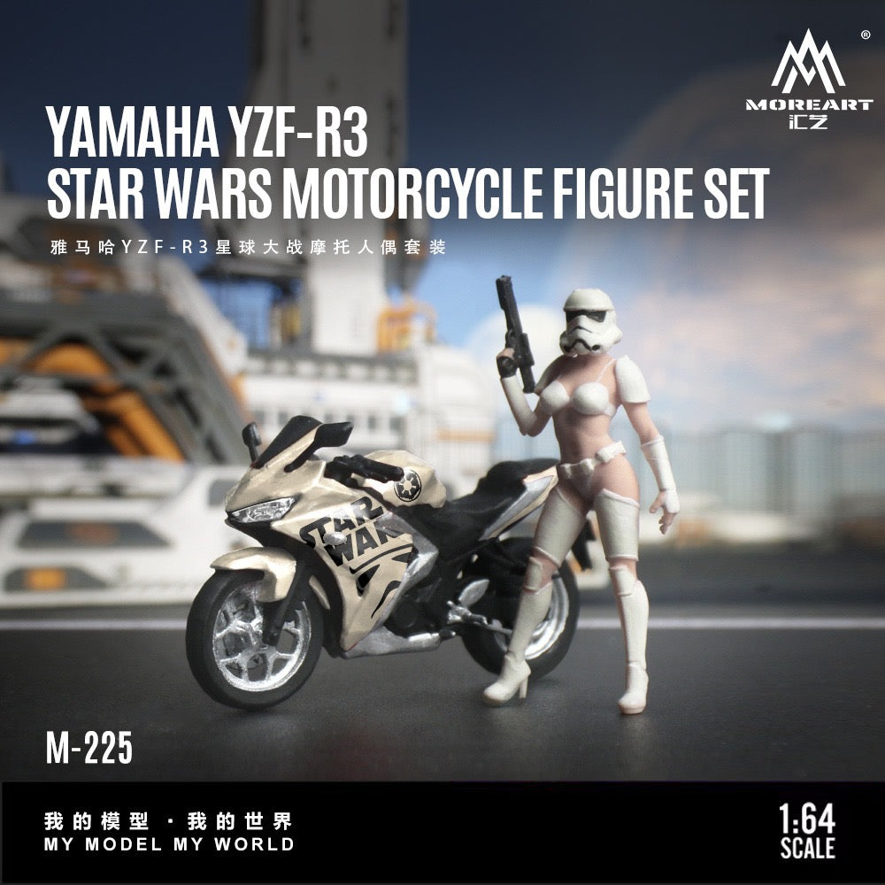 MoreArt - Pre-Order - Yamaha YZF-R3 Star Wars Motorcycle Figure Set - MO222225