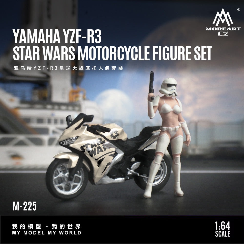 MoreArt - Pre-Order - Yamaha YZF-R3 Star Wars Motorcycle Figure Set - MO222225