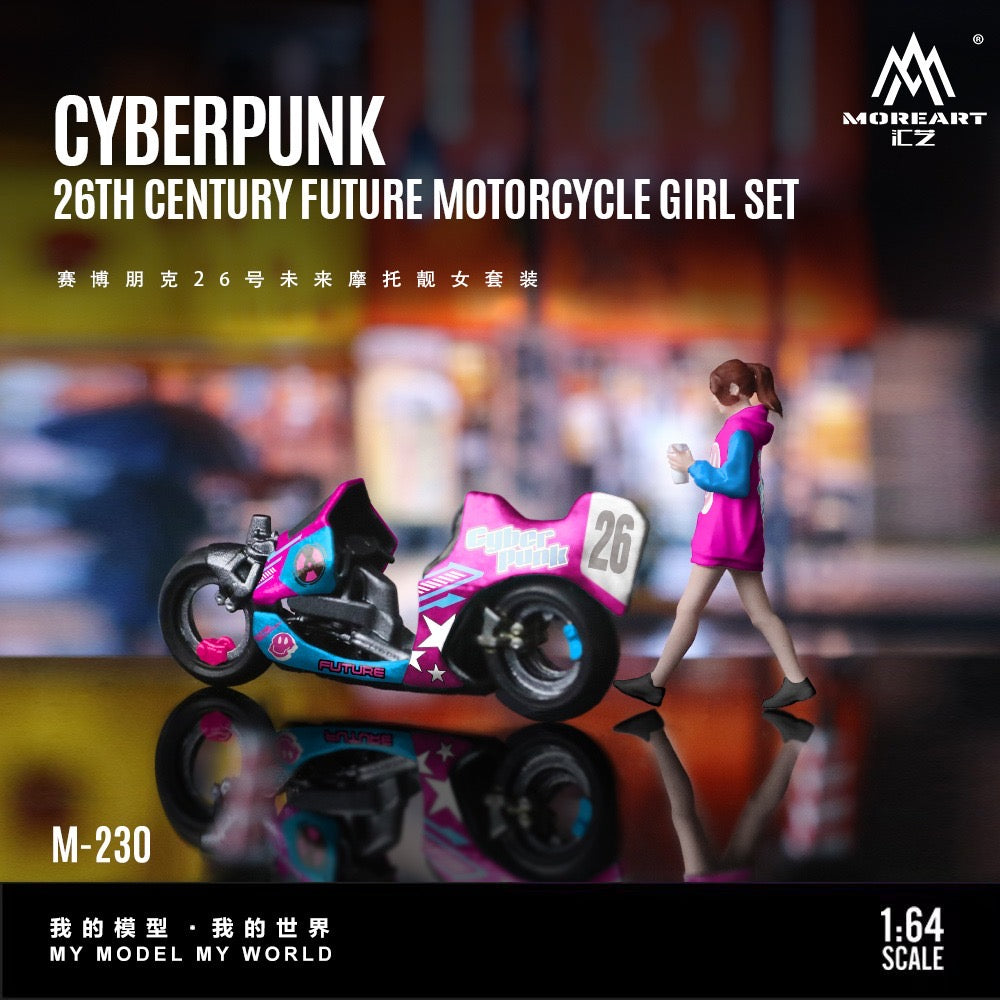 MoreArt - Pre-Order - Cyberpunk 26th Century  Future Motorcycle Girl Set - MO222230