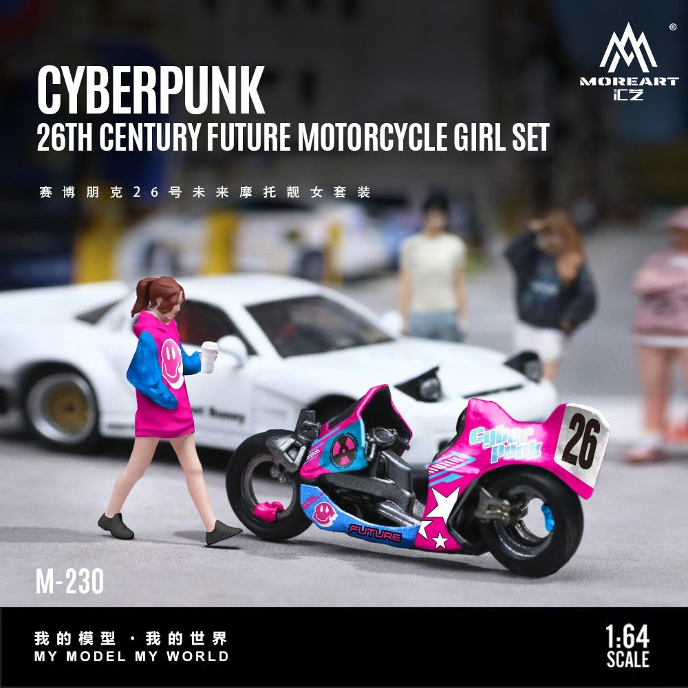 MoreArt - Pre-Order - Cyberpunk 26th Century  Future Motorcycle Girl Set - MO222230