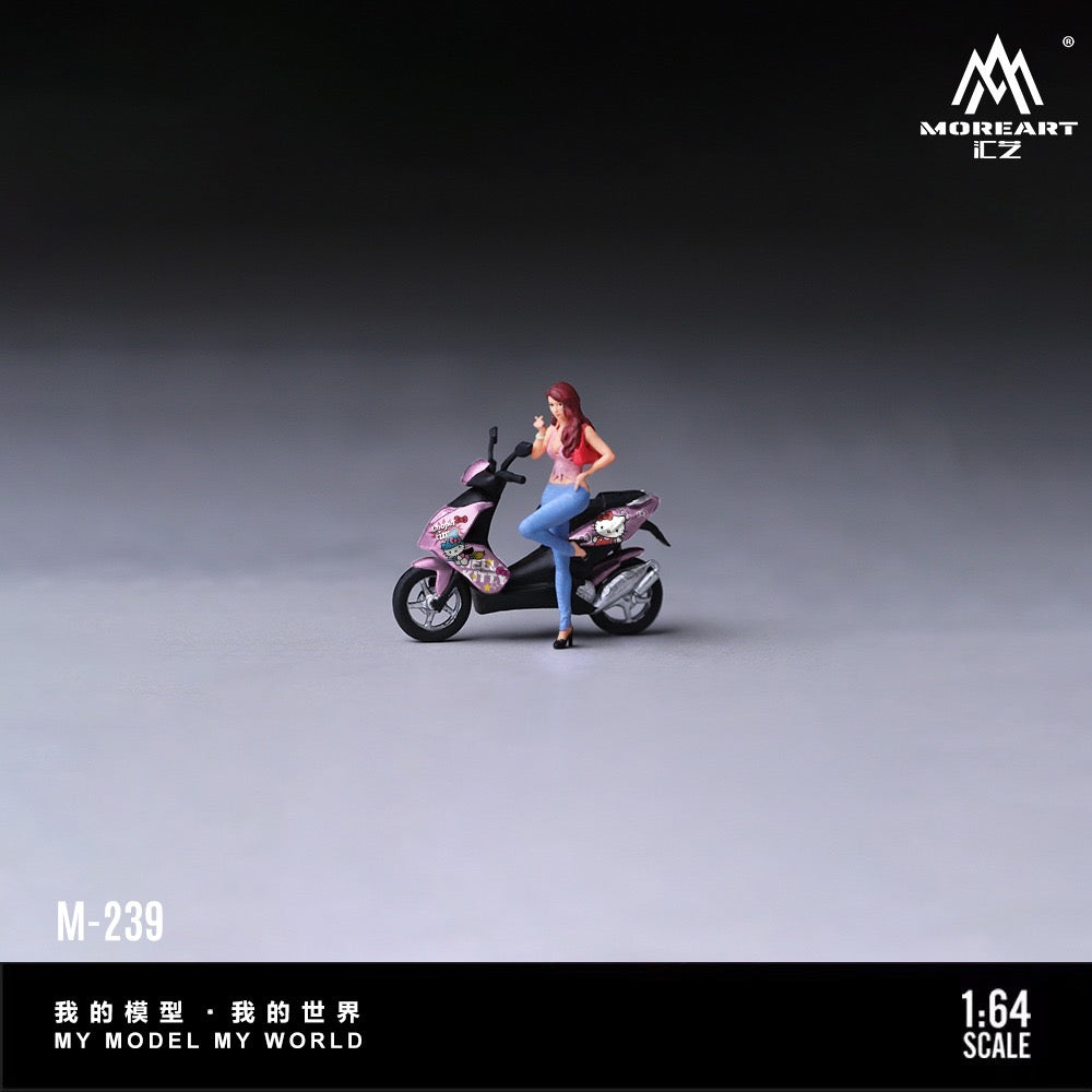 MoreArt - Pre-Order - Hello Kitty Pink Motorcycle Girl Figure Set - Resin - MO222239