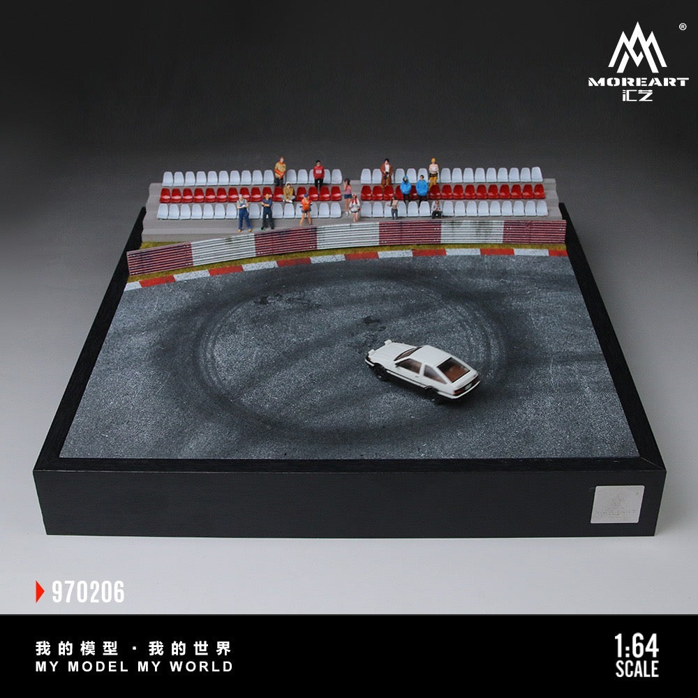 MoreArt - Pre-Order - Car Drift Turntable Scene Model 02 - Diorama - MO970206
