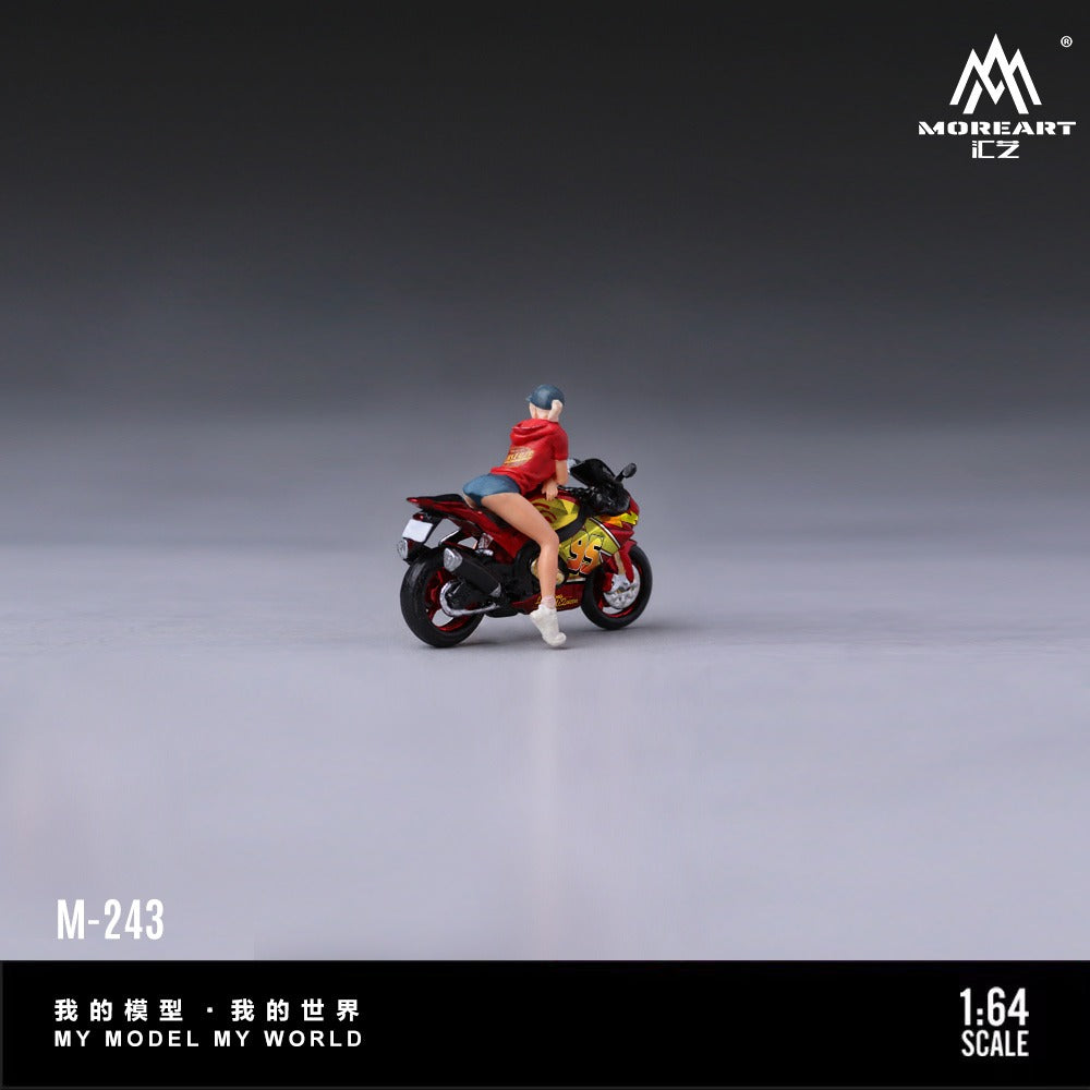 MoreArt - Pre-Order - McQueen Suzuki Motorcycle Trendy Woman Figure Set - Resin - MO222243