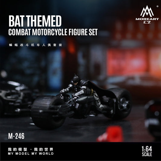MoreArt - Pre-Order - BatThemed Combat Motorcycle Figur Set - Resin - MO222246