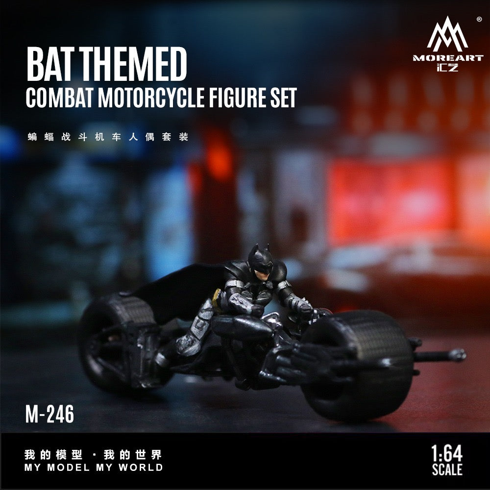 MoreArt - Pre-Order - BatThemed Combat Motorcycle Figur Set - Resin - MO222246