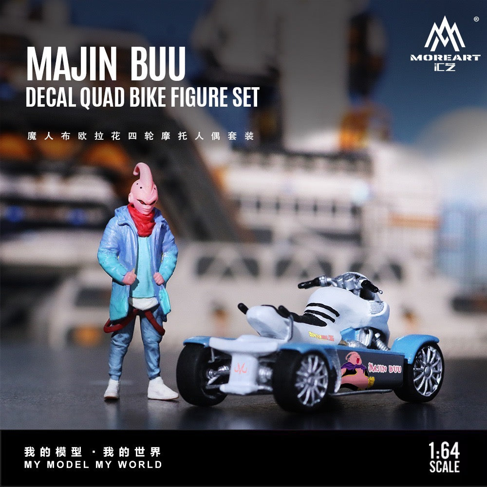 Pre-Order bis 09.06.2026 - MoreArt - Majin Buu Quad Bike Figur Set - Resin - MO222249