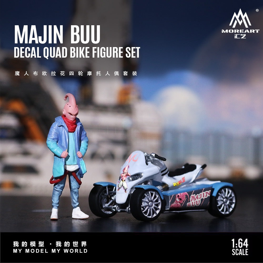 Pre-Order bis 09.06.2026 - MoreArt - Majin Buu Quad Bike Figur Set - Resin - MO222249