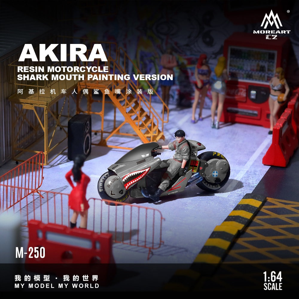 Pre-Order bis 13.06.2026 - MoreArt - Akira Motorcycle Sharkmouth Figur Set - Resin - MO222250