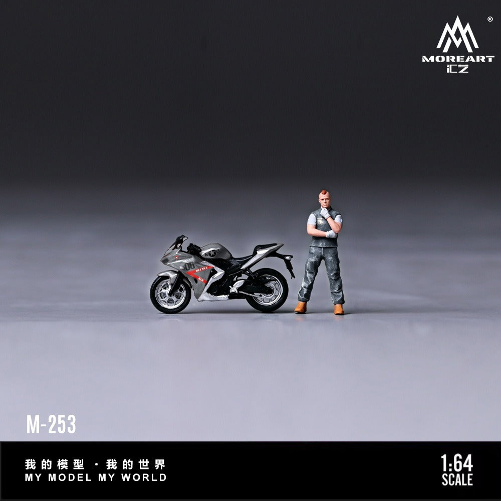MoreArt - Pre-Order - Air Force Grey Motorcycle Doll Set - MO222253
