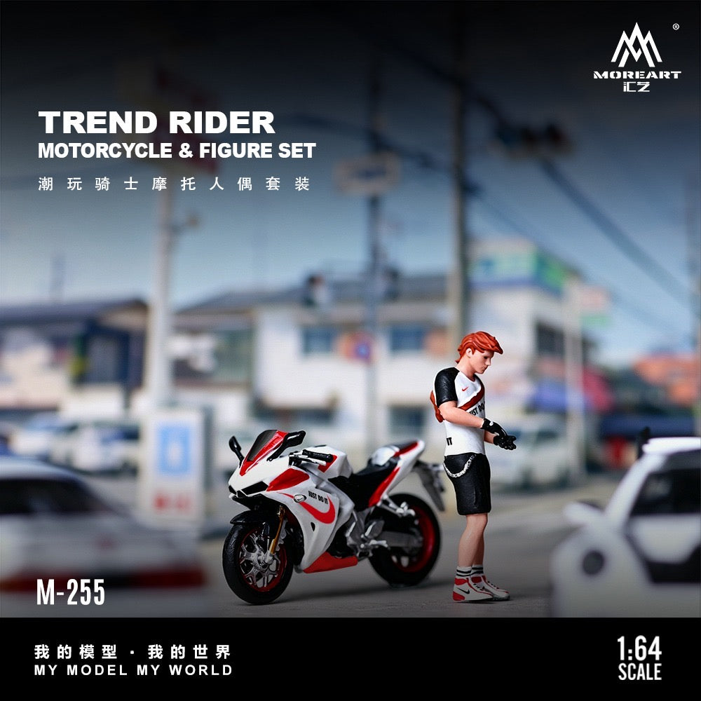 MoreArt - Pre-Order - Trend Rider Motorcycle FigurSet - Resin - MO222255