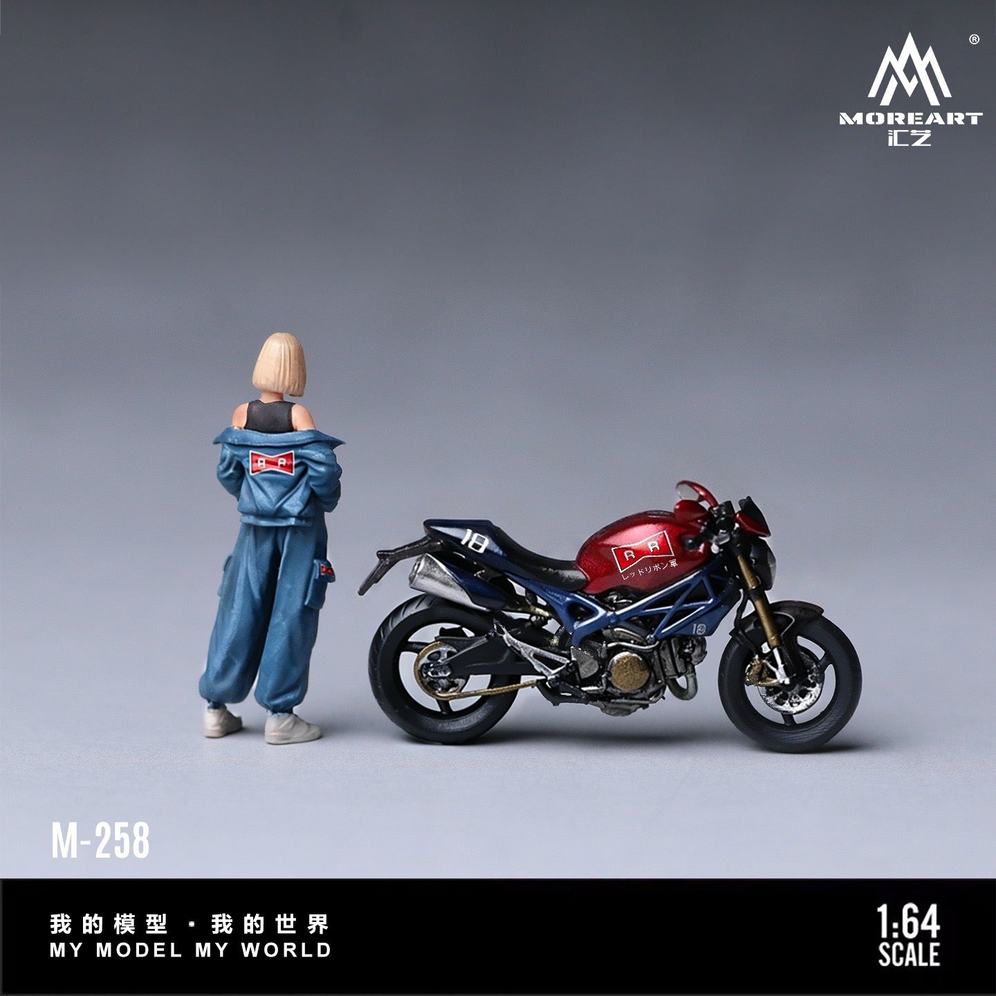MoreArt - Pre-Order - Red Ribbon Android 18 Motorcycle Figur Set - Resin - MO222258