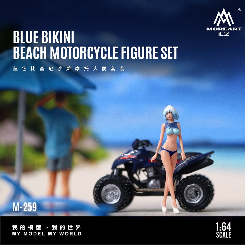 MoreArt - Pre-Order - Blue Bikini Beach with Quad Doll Set - Resin - MO222259