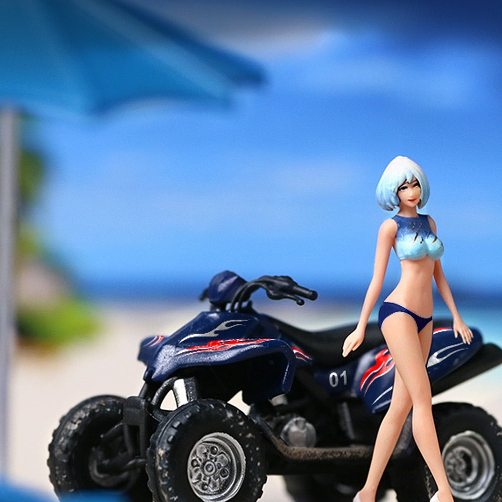 MoreArt - Pre-Order - Blue Bikini Beach with Quad Doll Set - Resin - MO222259