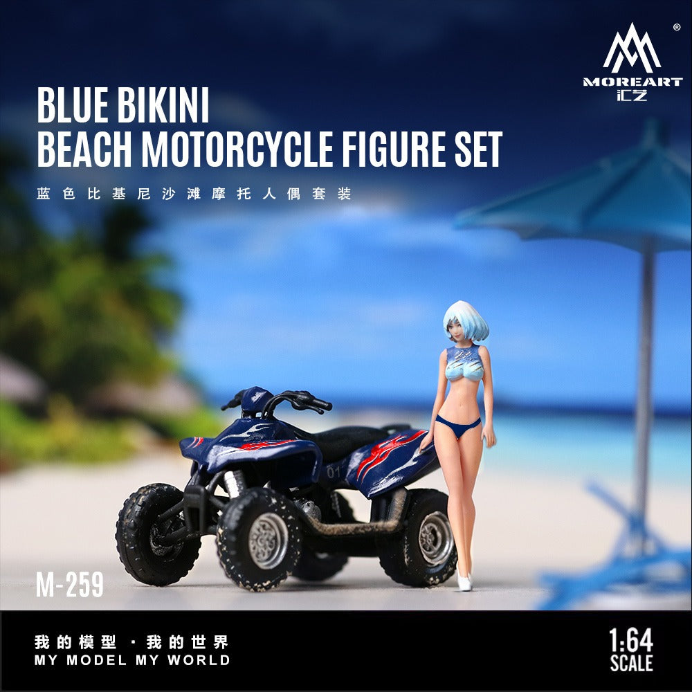 MoreArt - Pre-Order - Blue Bikini Beach with Quad Doll Set - Resin - MO222259
