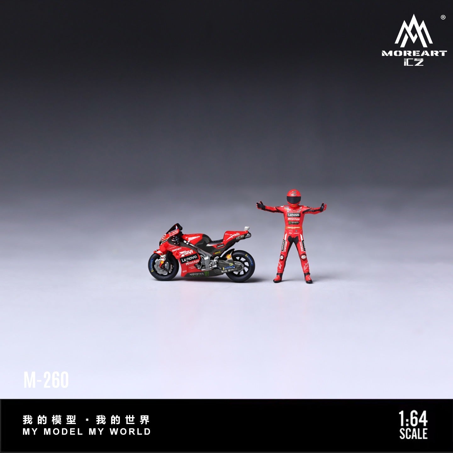 MoreArt - Pre-Order - Ducati 93RD Circuit Motorcycle Action Figur Set - MO222260