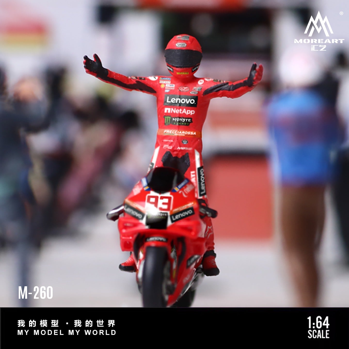 MoreArt - Pre-Order - Ducati 93RD Circuit Motorcycle Action Figur Set - MO222260
