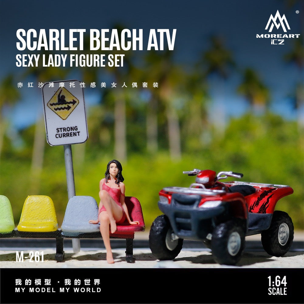 MoreArt - Pre-Order - Scarlet Beach ATV sexy Lady Figur Set - Resin - MO222261