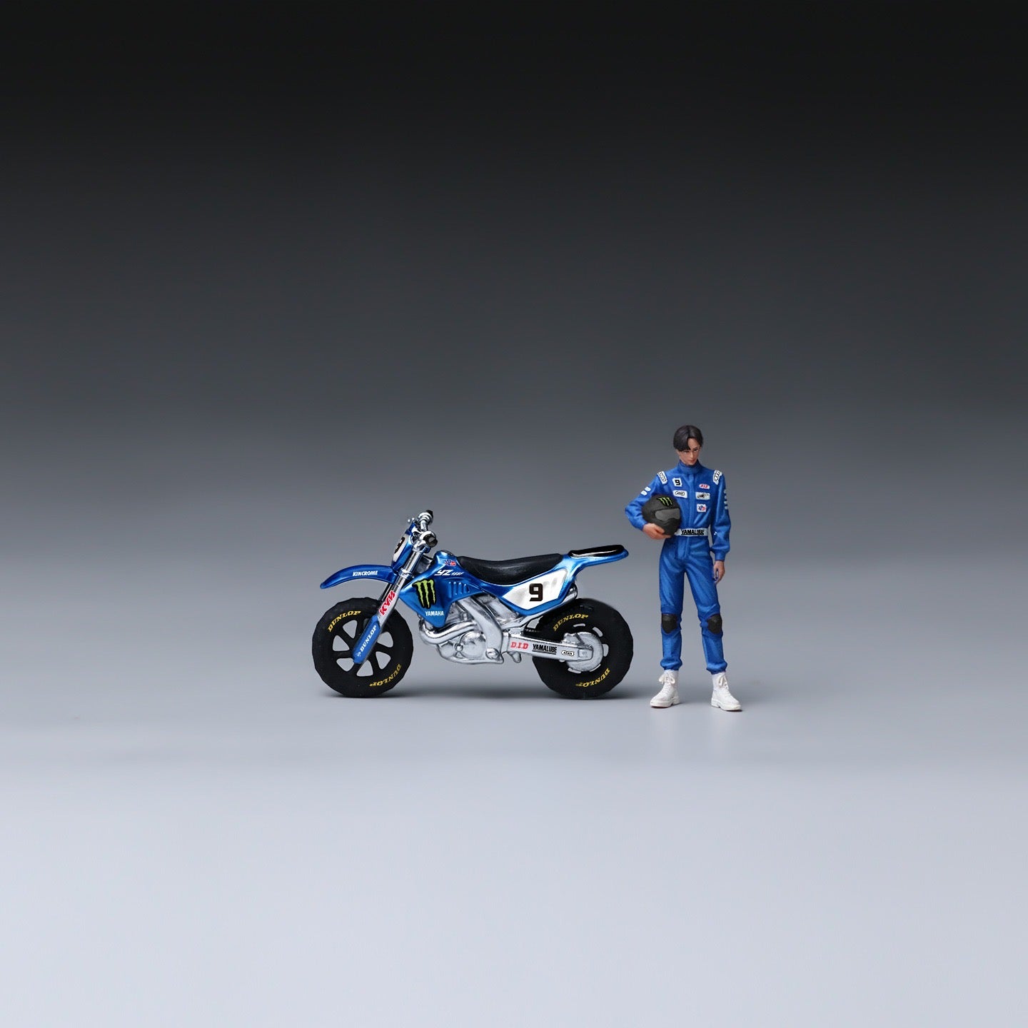 MoreArt - Pre-Order - Yamaha Motocross Cycle with Rider Figure Set - Resin - MO222262