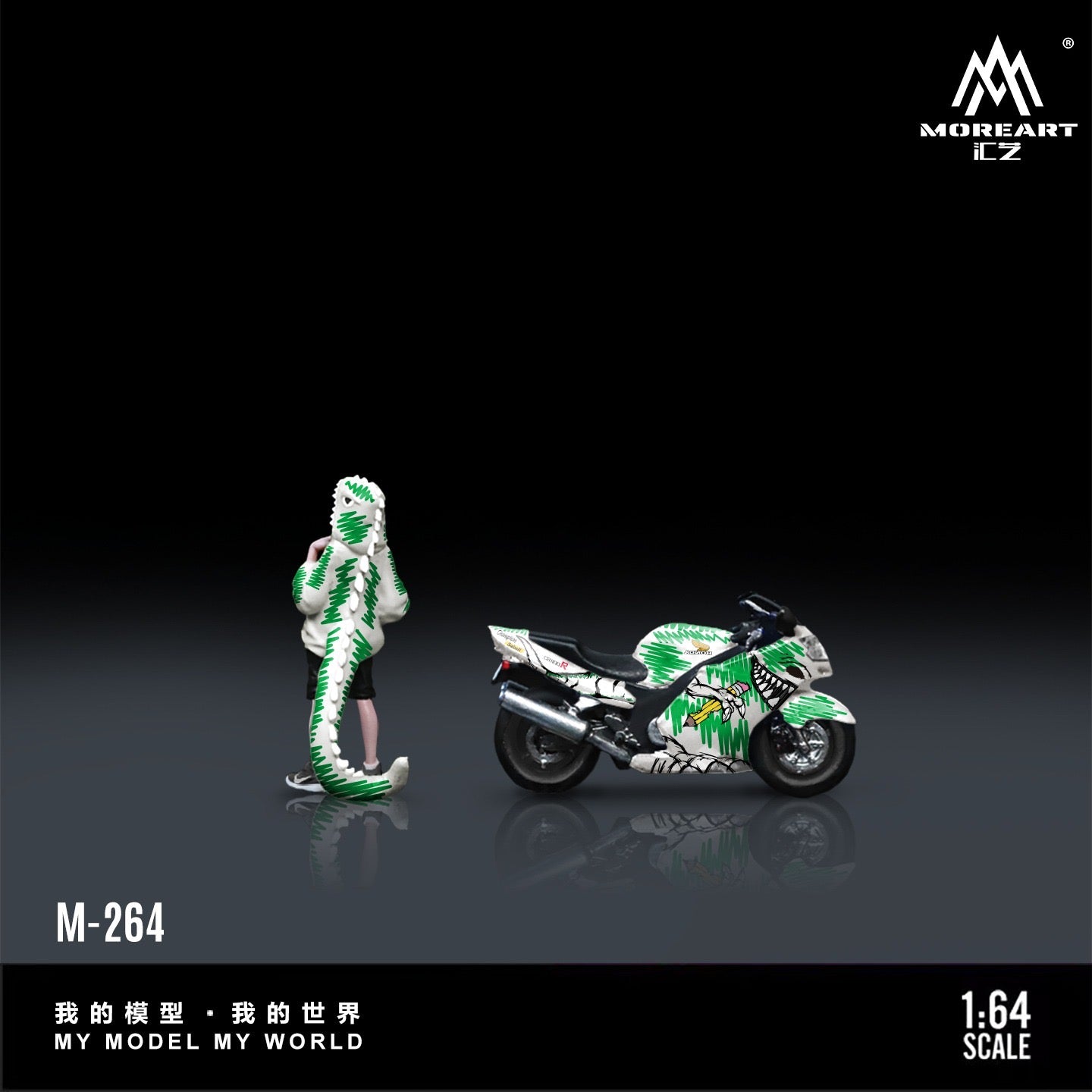 MoreArt - Pre-Order - Honda CBR1100XX Sketch Dragon Graffiti Motorcycle Figure - Resin - MO222264
