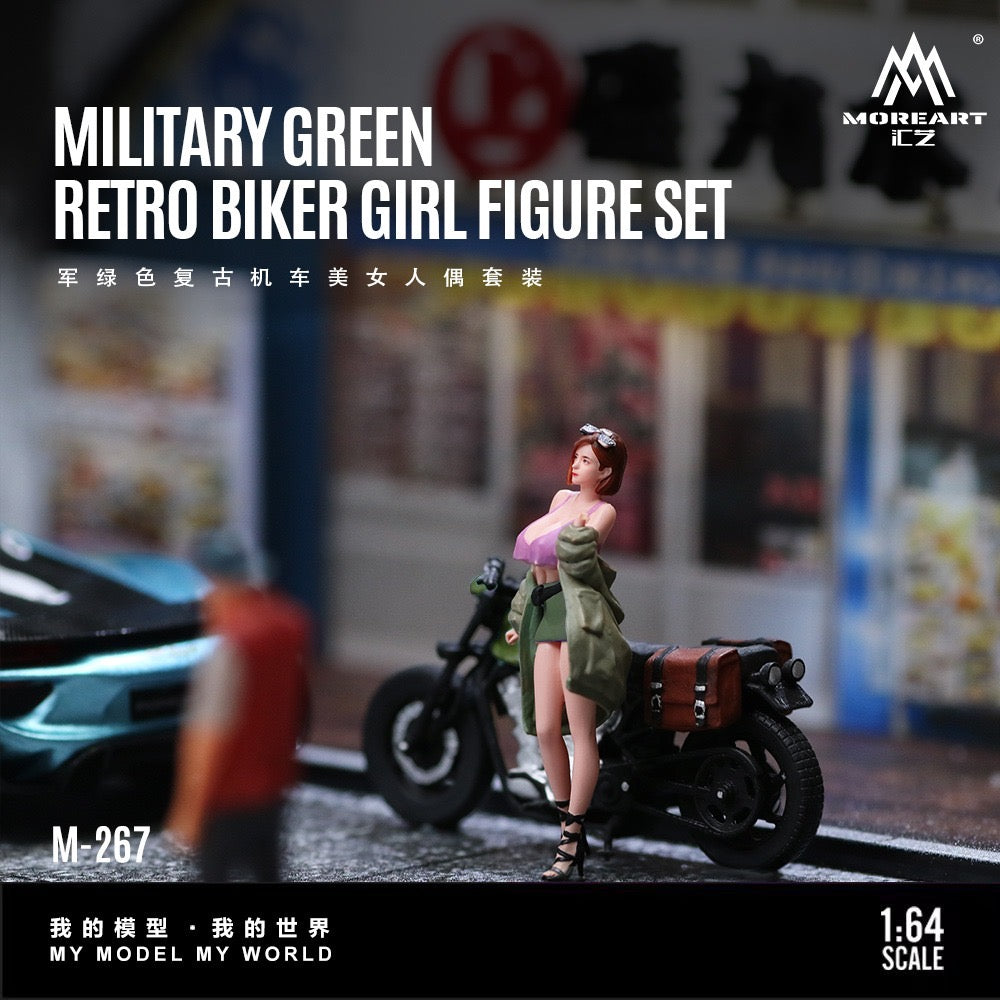 MoreArt - Pre-Order - Retro Biker Girl Figure Set - Resin - MO222267