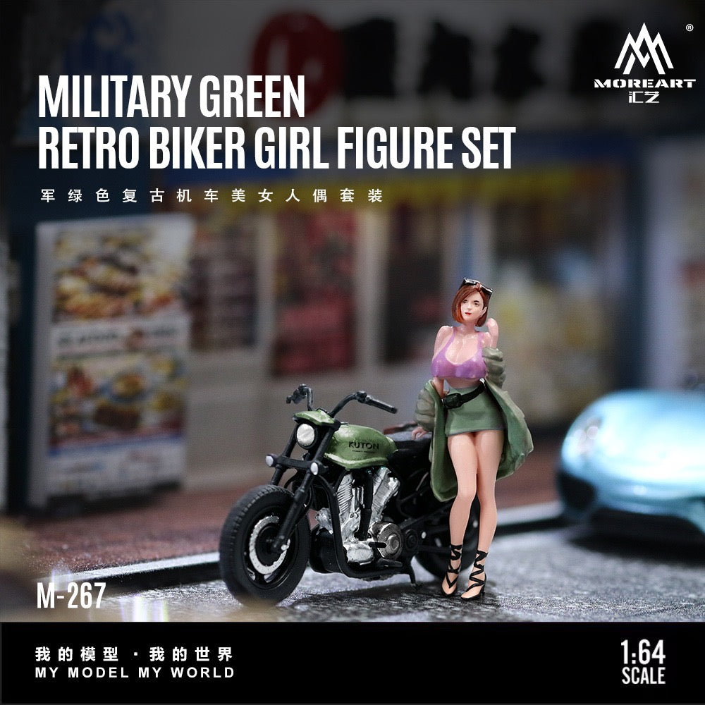 MoreArt - Pre-Order - Retro Biker Girl Figure Set - Resin - MO222267
